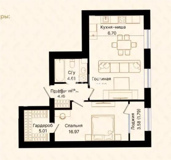 Продажа 2-комнатной квартиры, 61 м², ул. Панфилова, дом  85 - Продажа  двухкомнатных квартир в новостройках Астаны фото 1 из 1