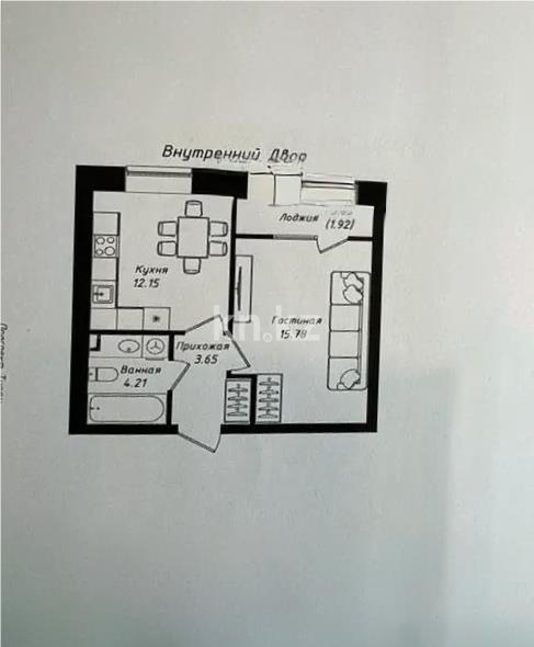 Продажа 1-комнатной квартиры, 38 м², пр. Улы Дала, дом  38а в Астане