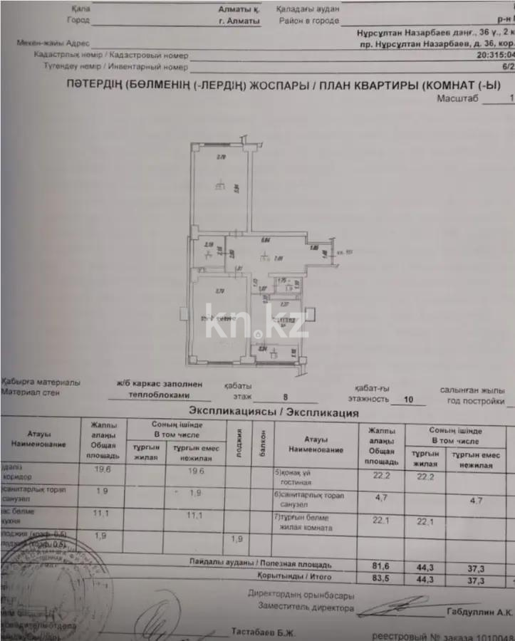 Продажа 2-комнатной квартиры, 83.5 м² - Продажа двухкомнатных квартир в Алматы - страница 2 фото 1 из 1