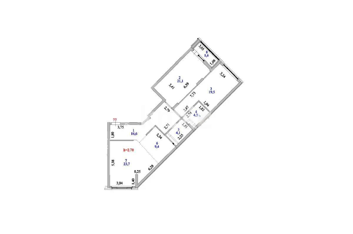 Продажа 3-комнатной квартиры, 100.3 м², ул. Шаймерденова, дом  2 - Продажа  трехкомнатных квартир в новостройках Астаны без посредников фото 1 из 1