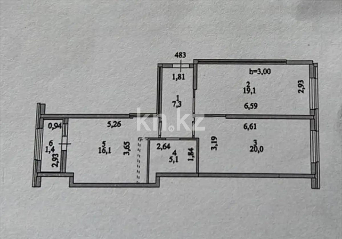 Продажа 2-комнатной квартиры, 69 м², ул. Толе би, дом  16 - Продажа квартир в Астане фото 1 из 1