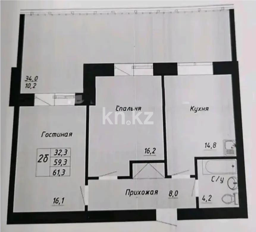 Продажа 2-комнатной квартиры, 95.3 м², ул. Айтматова, дом  55 стр в Астане - фото 2