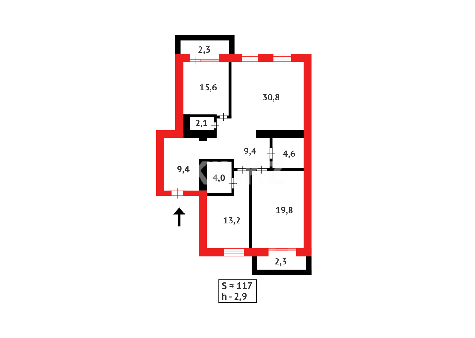 Продажа 3-комнатной квартиры, 116 м² - Продажа квартир в новостройках Караганды - страница 3 фото 13 из 13