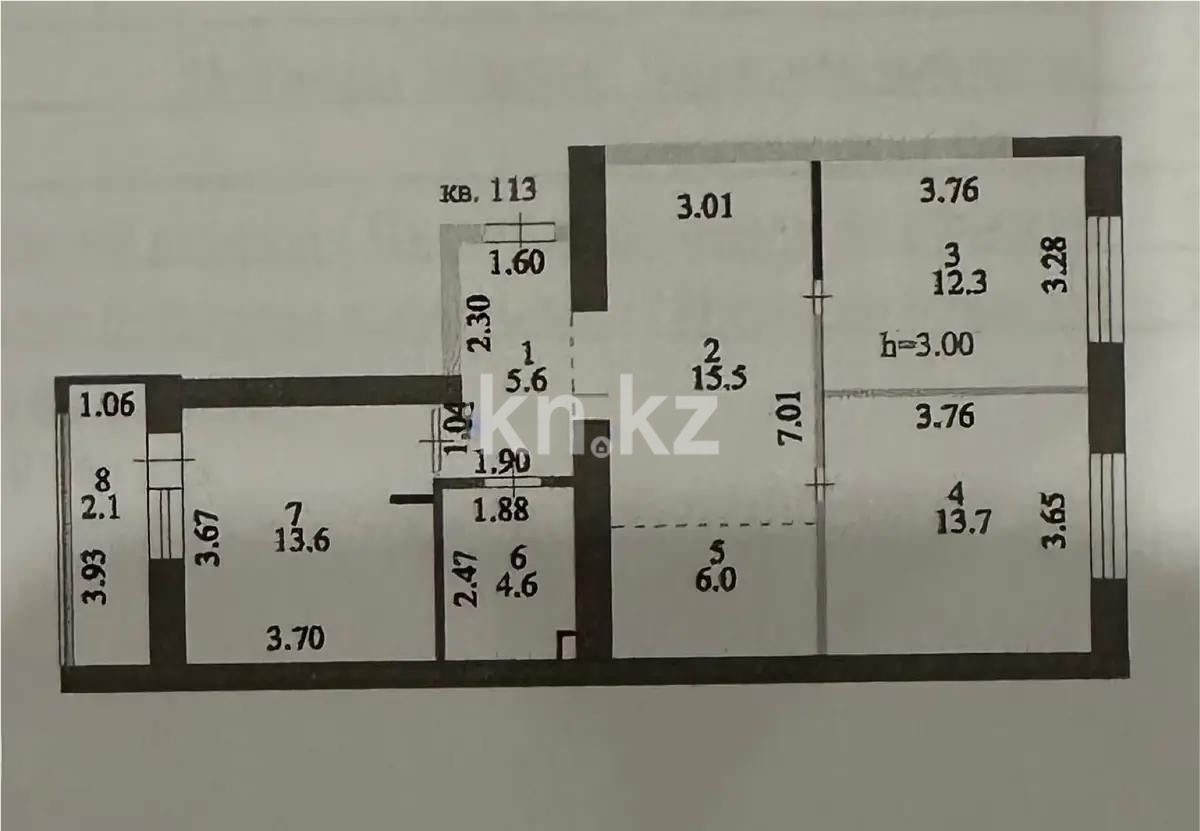 Продажа 4-комнатной квартиры, 74 м², ул. Орынбор, дом  13 - Продажа  четырехкомнатных квартир в Астане фото 1 из 1