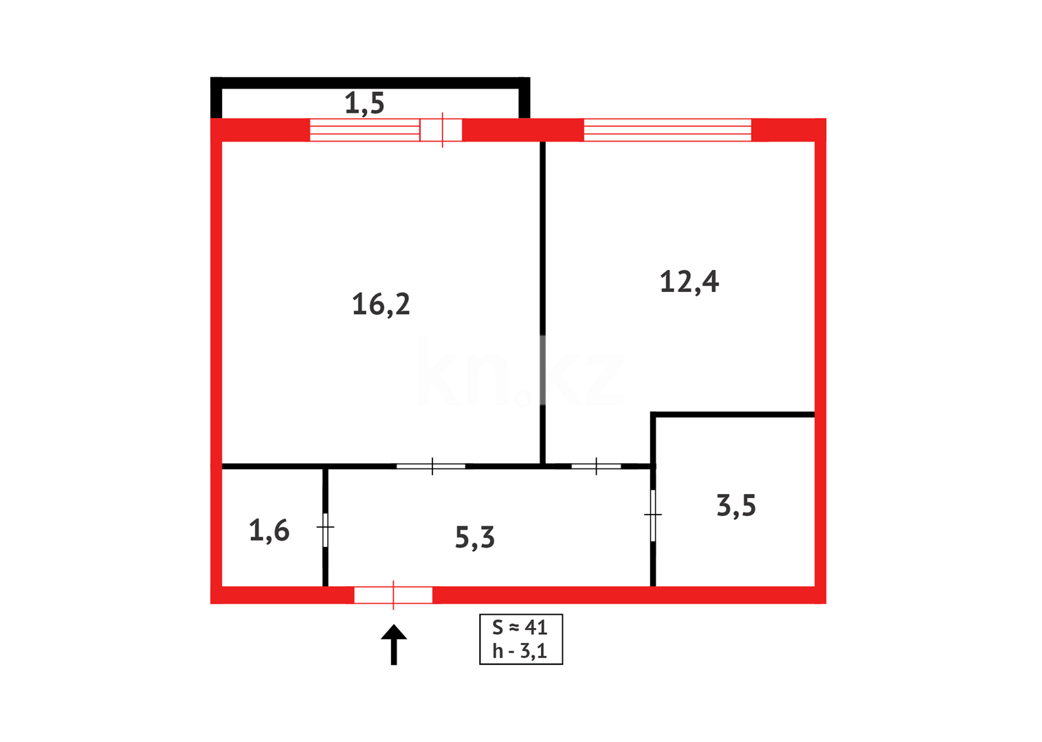Продажа 1-комнатной квартиры, 40 м² - Продажа недвижимости в Караганде - страница 2 фото 15 из 15