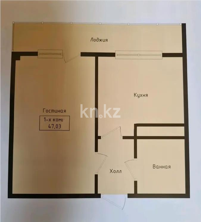 Продажа 1-комнатной квартиры, 47 м², пр. Сейфуллина, дом  51 - Продажа квартир в Алматы фото 1 из 2