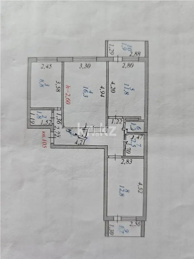 Продажа 3-комнатной квартиры, 69 м² в Астане - фото 6