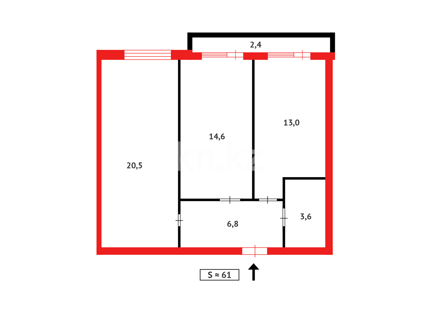 Продажа 2-комнатной квартиры, 60 м² - Недвижимость в Караганде - страница 10 фото 18 из 18