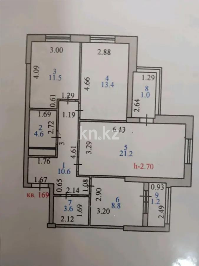 Продажа 3-комнатной квартиры, 76 м², ул. Шаймерденова, дом  8 - Продажа  трехкомнатных квартир в Астане фото 1 из 1