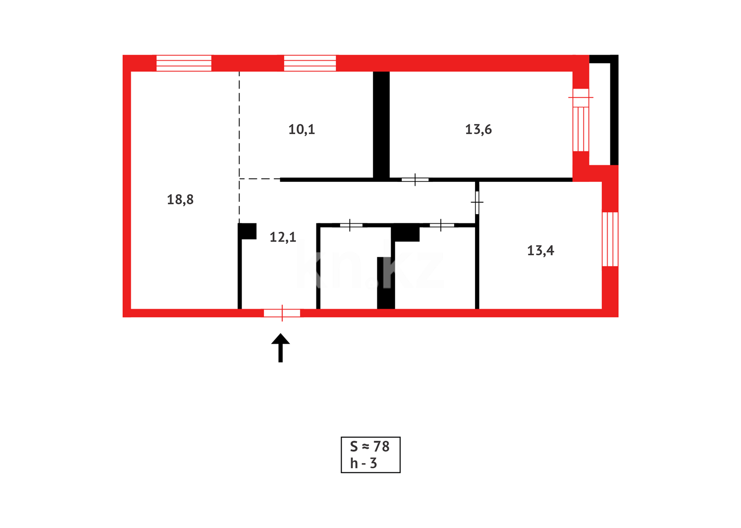 Продажа 3-комнатной квартиры, 78 м² в Астане - фото 4