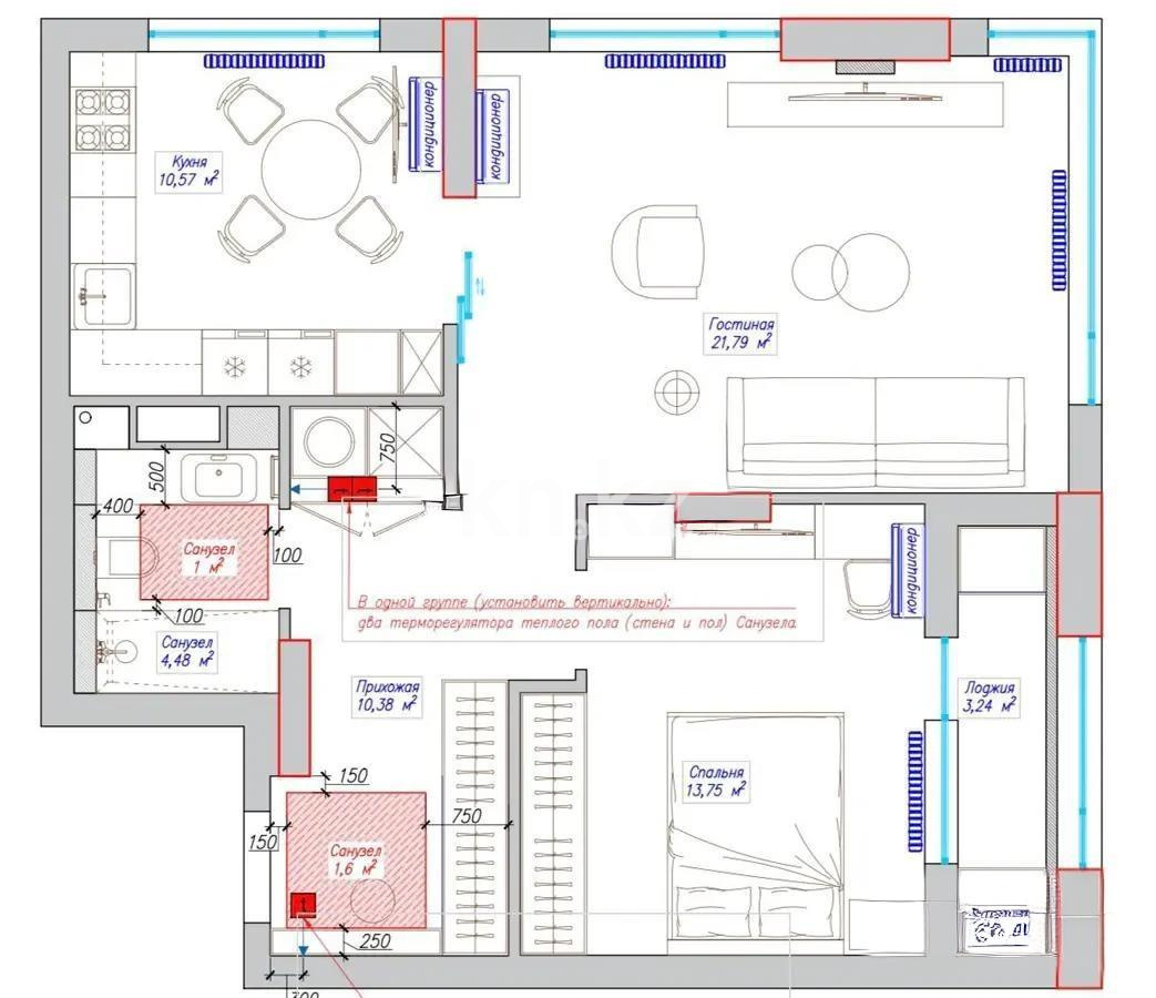 Продажа 2-комнатной квартиры, 65.8 м² - Продажа квартир в Астане - страница 7 фото 3 из 3