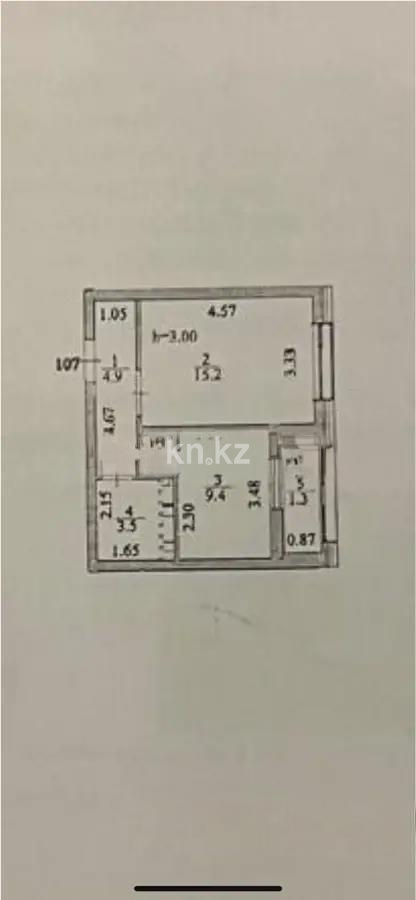 Продажа 1-комнатной квартиры, 35 м², ул. Байтурсынова, дом  14 - Продажа  однокомнатных квартир в новостройках Астаны без посредников фото 1 из 1