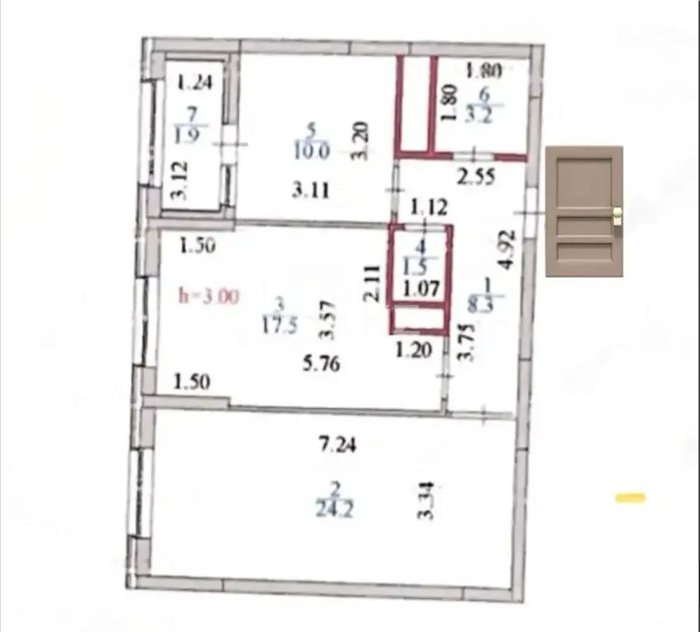 Продажа 2-комнатной квартиры, 67 м², пр. Туран, дом  45/1 - Продажа квартир в новостройках Астаны без посредников с фото фото 1 из 1