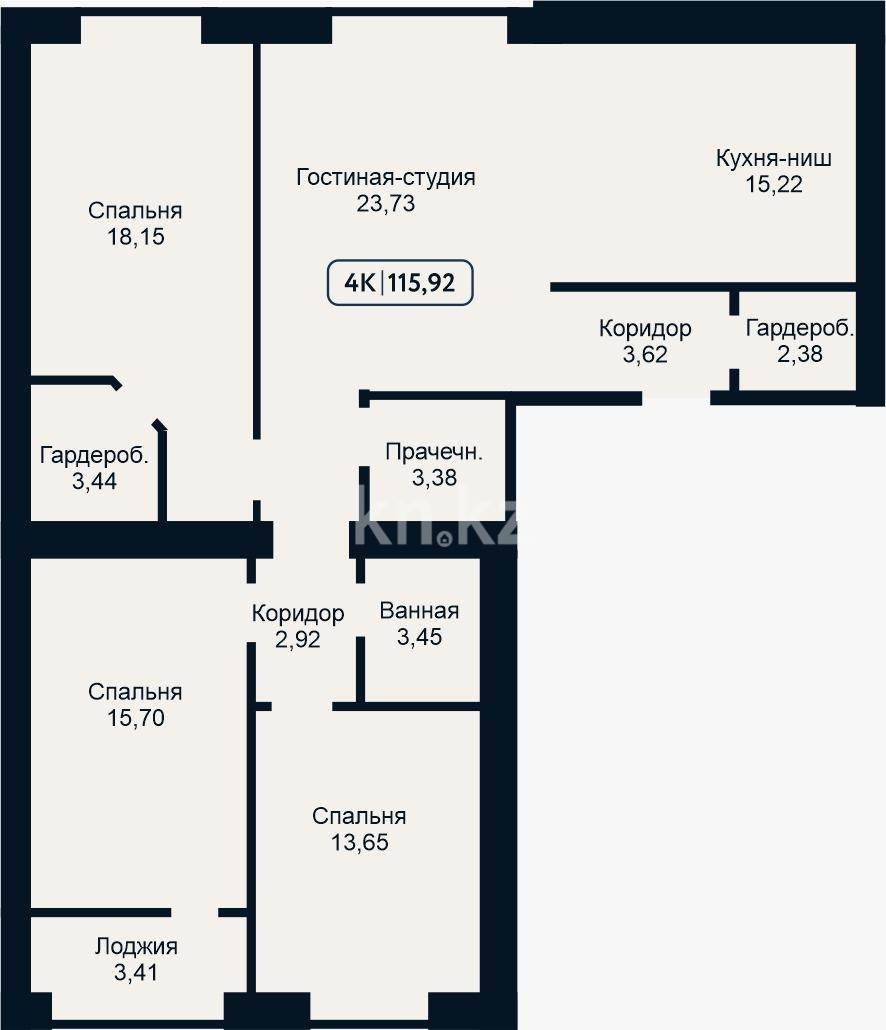 Продажа 4-комнатной квартиры, 115 м² - Продажа четырехкомнатных квартир в Караганде фото 1 из 10