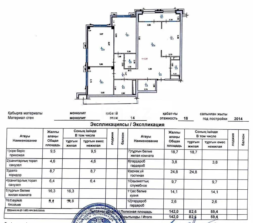 Продажа 4-комнатной квартиры, 142 м² - Продажа  четырехкомнатных квартир в новостройках Алматы фото 9 из 9