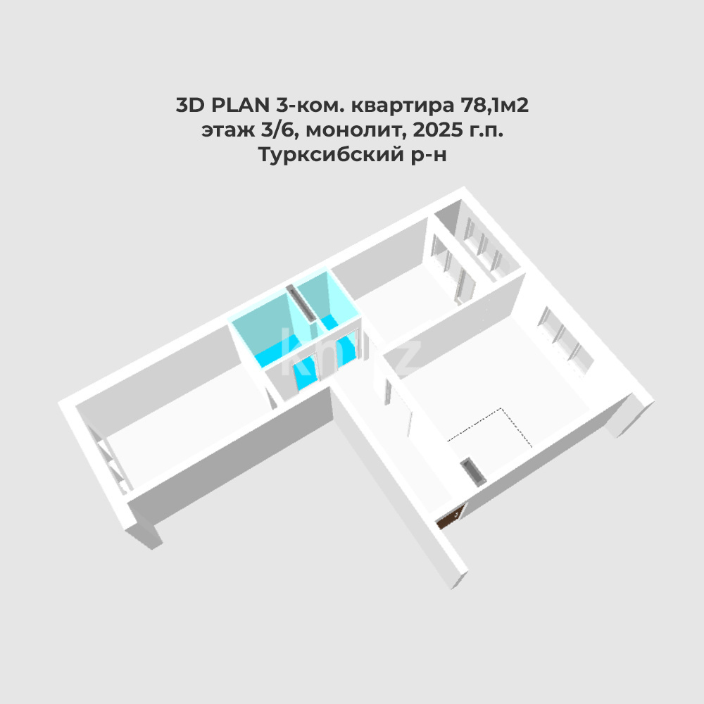 Продажа 3-комнатной квартиры, 78.1 м² - Продажа квартир в Алматы - страница 27 фото 11 из 24