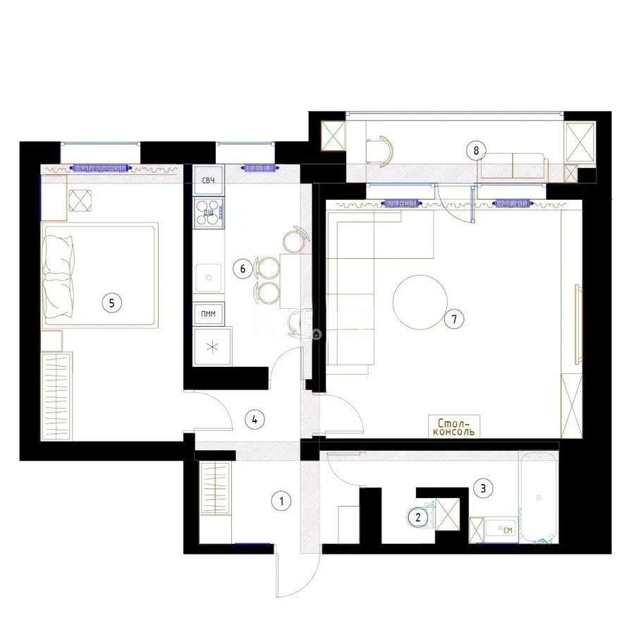 Продажа 2-комнатной квартиры, 60 м² в Алматы - фото 2