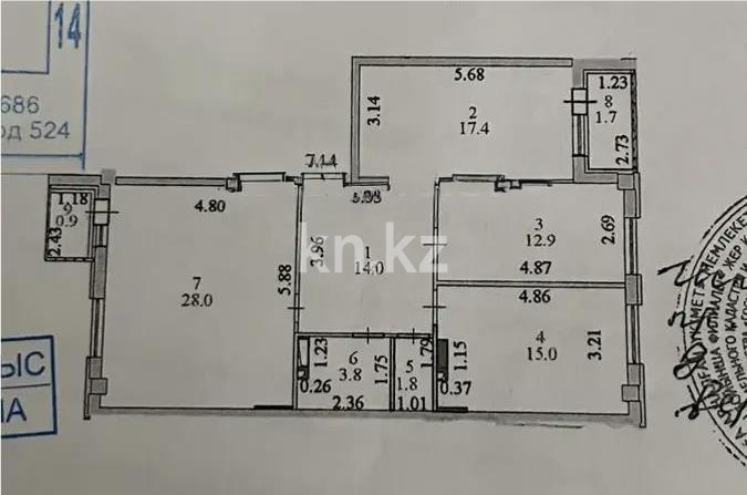 Продажа 3-комнатной квартиры, 95.5 м² в Астане - фото 6