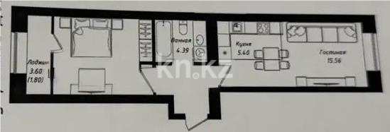 Продажа 2-комнатной квартиры, 47.47 м² - Продажа квартир в р-не Нура Астаны - страница 59 фото 1 из 1