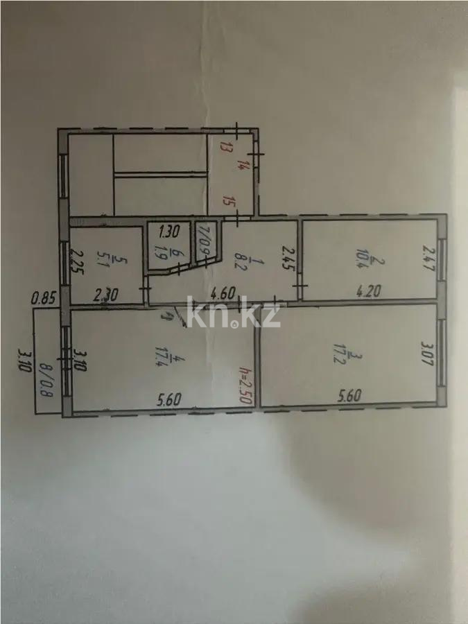 Продажа 3-комнатной квартиры, 61 м², мкр-н 7, дом  17 - Продажа квартир в Темиртау без посредников фото 8 из 8