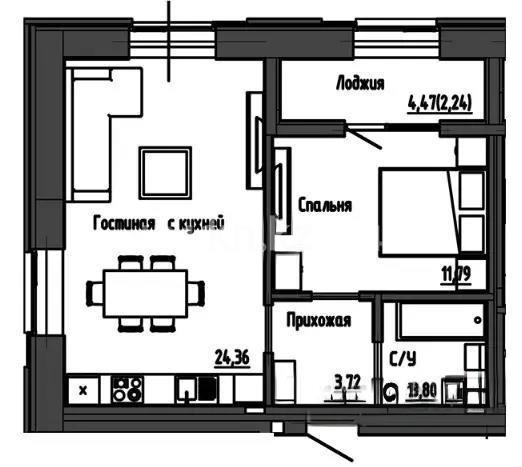 Продажа 2-комнатной квартиры, 51 м², ул. Университетская, дом  2 стр - Продажа квартир в Караганде фото 1 из 1