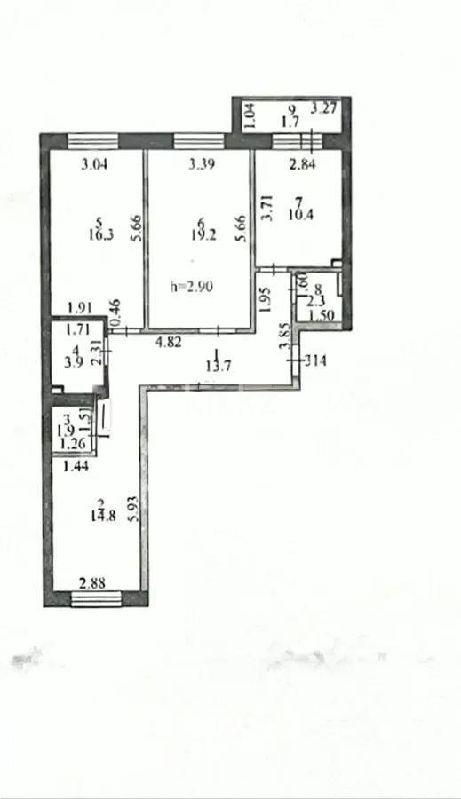 Продажа 3-комнатной квартиры, 84 м², пр. Улы Дала, дом  33/1 - Продажа  трехкомнатных квартир в Астане без посредников фото 1 из 1
