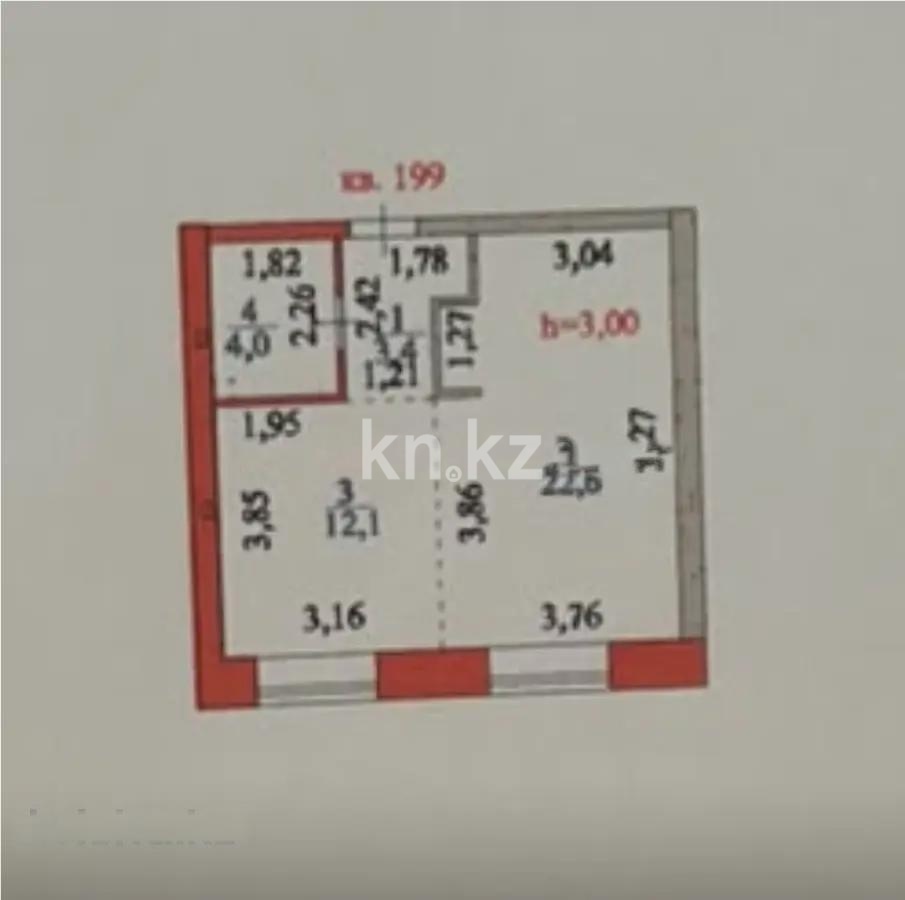Продажа 1-комнатной квартиры, 42 м² в Астане