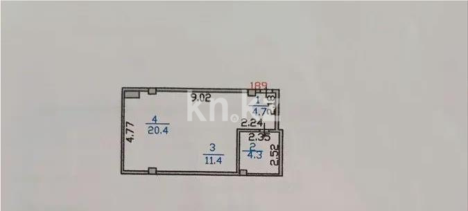Продажа 1-комнатной квартиры, 40.8 м², ул. Достык, дом  5 - Продажа квартир в Астане фото 4 из 4