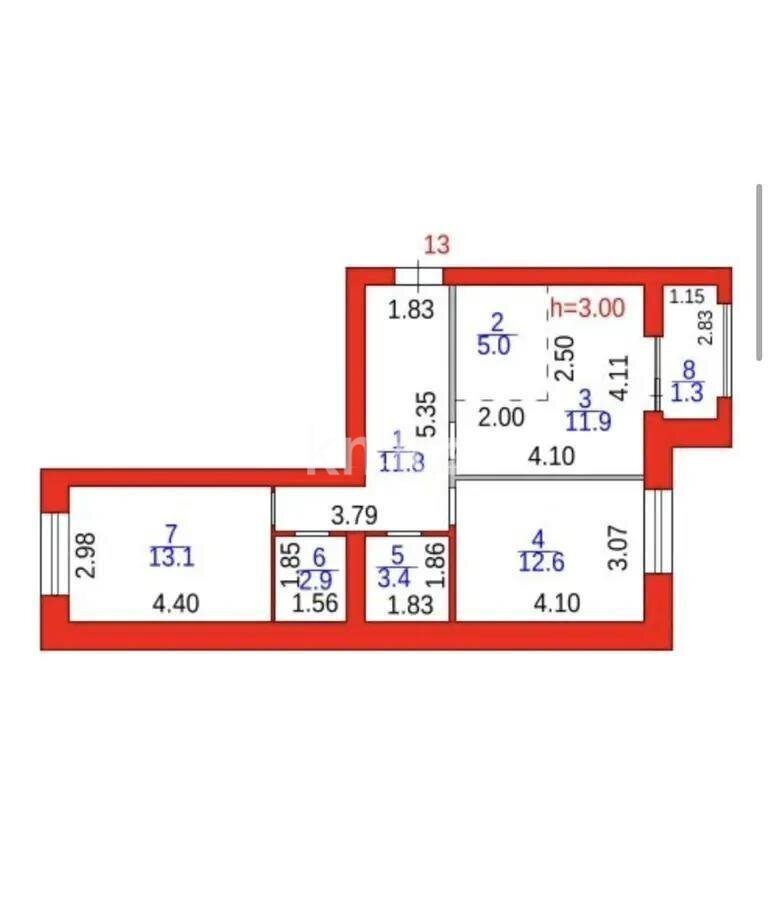 Продажа 3-комнатной квартиры, 65 м² в Караганде - фото 8