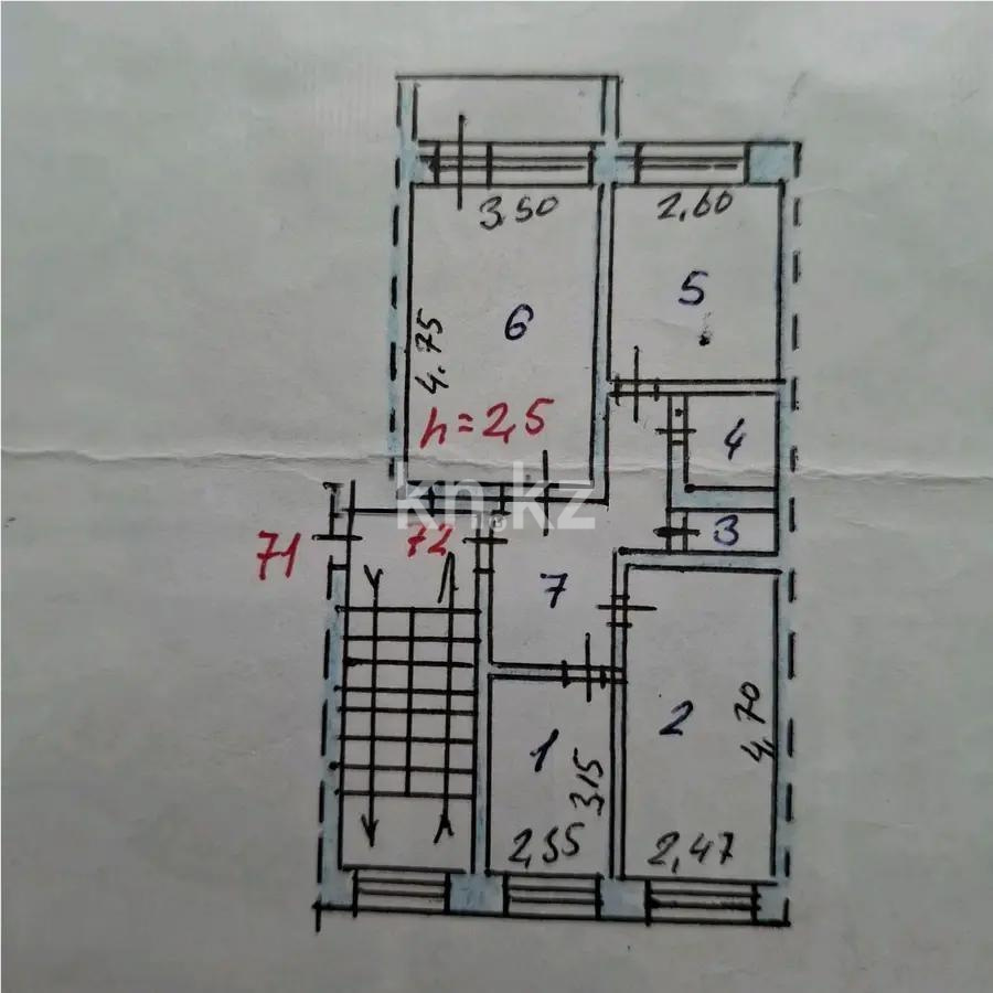 Продажа 3-комнатной квартиры, 57 м² - Продажа трехкомнатных квартир в Абае фото 6 из 6
