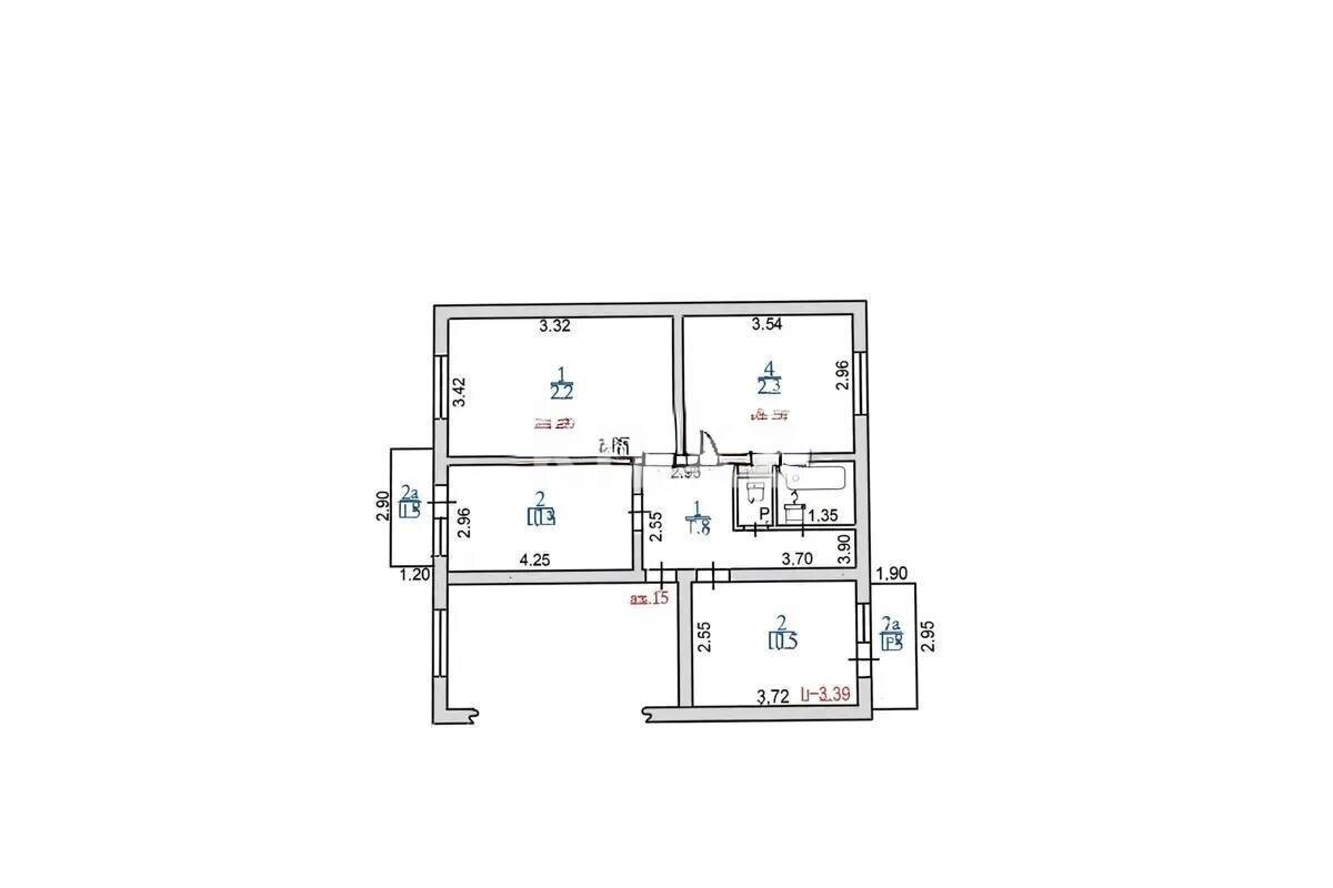 Продажа 3-комнатной квартиры, 65.1 м² в Алматы - фото 5