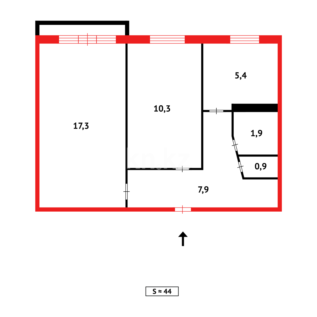 Продажа 2-комнатной квартиры, 43 м², пр. Мира в Темиртау - фото 10