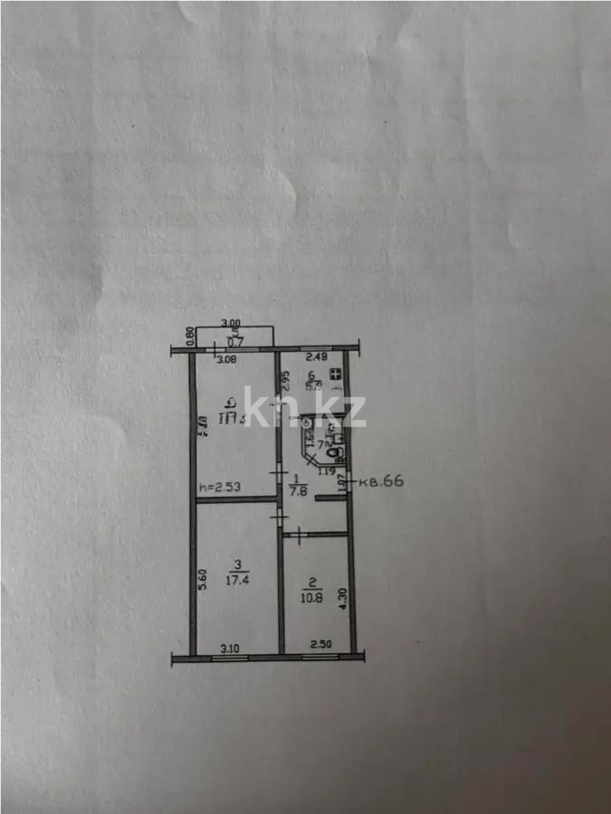 Продажа 3-комнатной квартиры, 62.9 м² - Продажа трехкомнатных квартир в Алматы - страница 2 фото 7 из 7