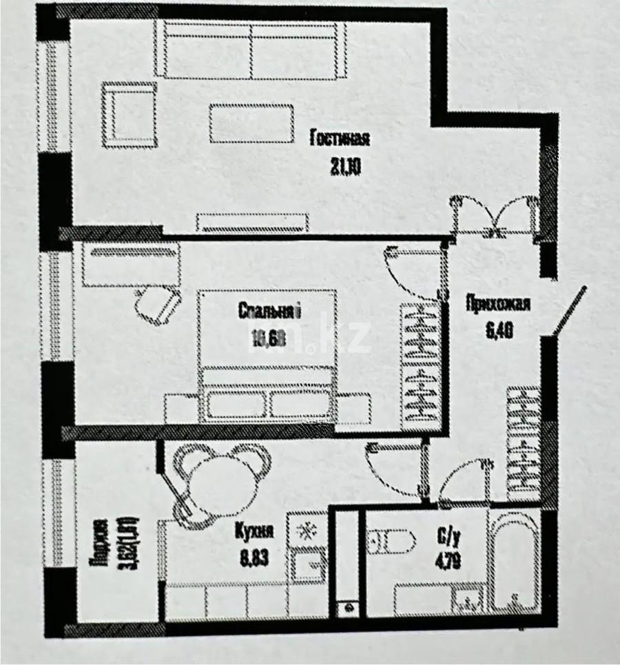 Продажа 2-комнатной квартиры, 60 м² - Продажа  двухкомнатных квартир в новостройках Астаны - страница 5 фото 1 из 1