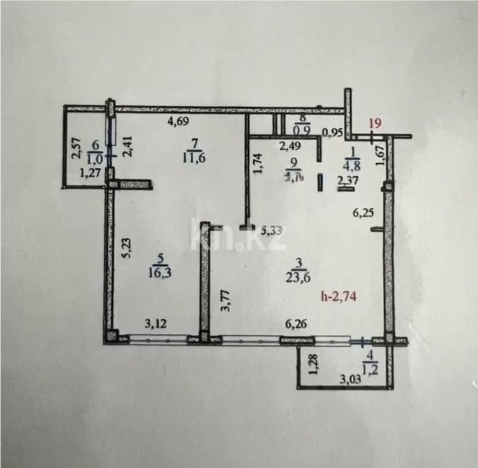Продажа 2-комнатной квартиры, 12 м² - Продажа двухкомнатных квартир в монолитно-каркасном доме в Казахстане - страница 4 фото 1 из 1