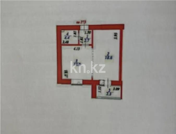 Продажа 1-комнатной квартиры, 44.9 м² в Астане