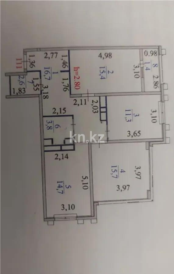 Продажа 3-комнатной квартиры, 82 м², ул. Куанышбаева, дом  9/1 - Продажа  трехкомнатных квартир в новостройках Астаны без посредников фото 1 из 1