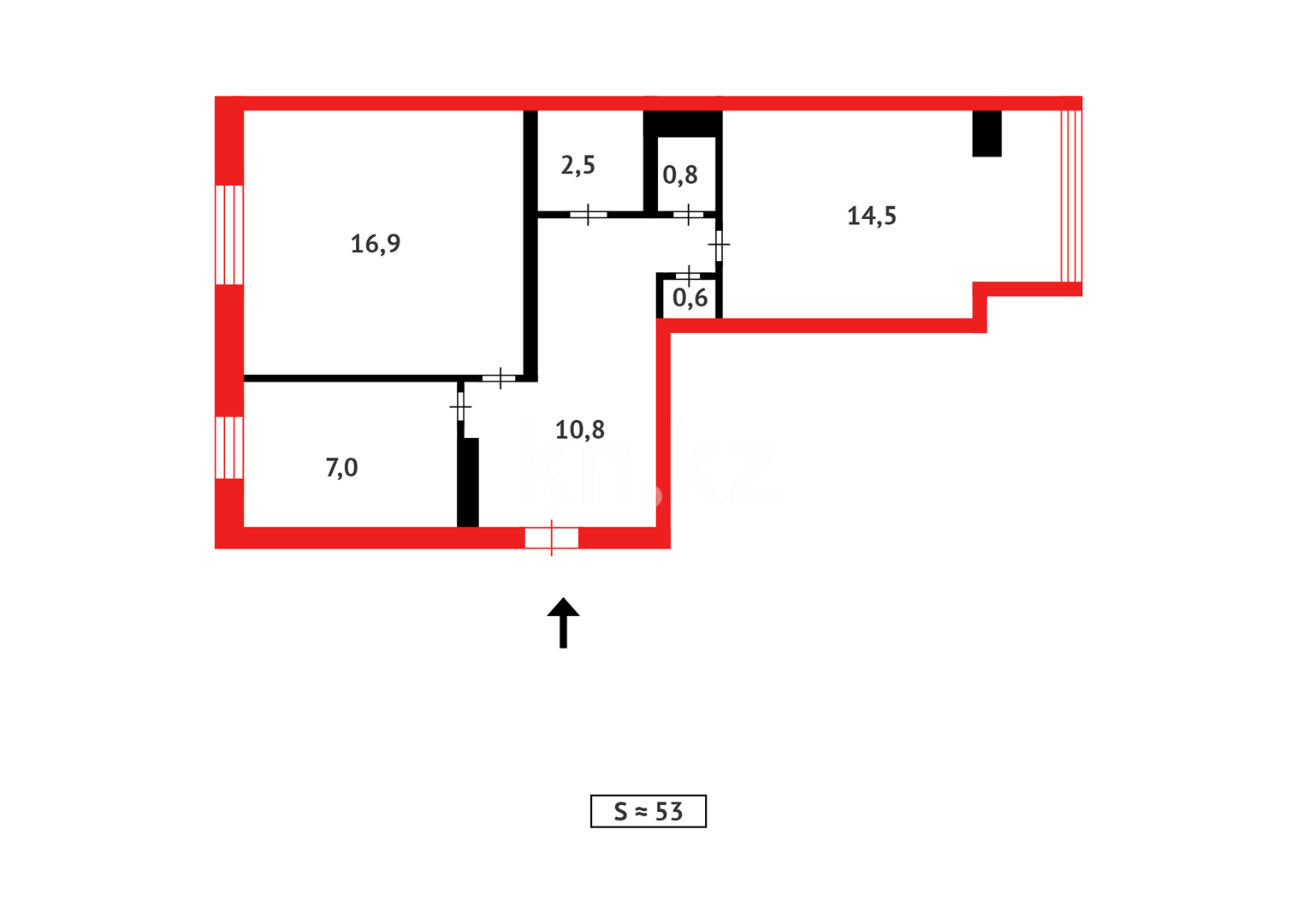 Продажа 2-комнатной квартиры, 53 м² - Недвижимость в Казахстане - страница 11 фото 10 из 10