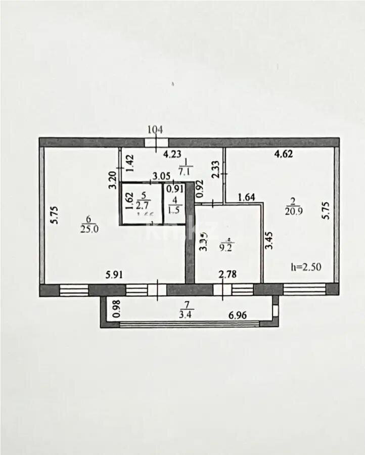 Продажа 2-комнатной квартиры, 69.8 м² в Астане - фото 3
