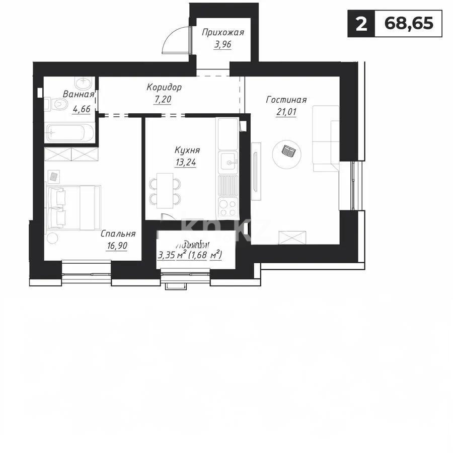 Продажа 2-комнатной квартиры, 69 м², ул. Калдаякова, дом  14 стр в Астане - фото 5