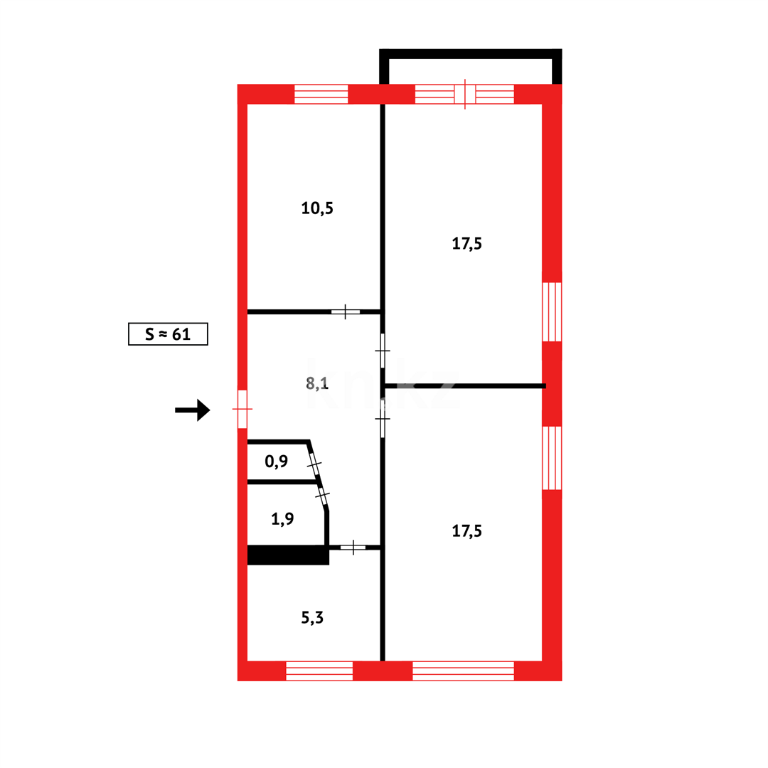 Продажа 3-комнатной квартиры, 61 м² - Продажа квартир в Темиртау - страница 4 фото 10 из 10