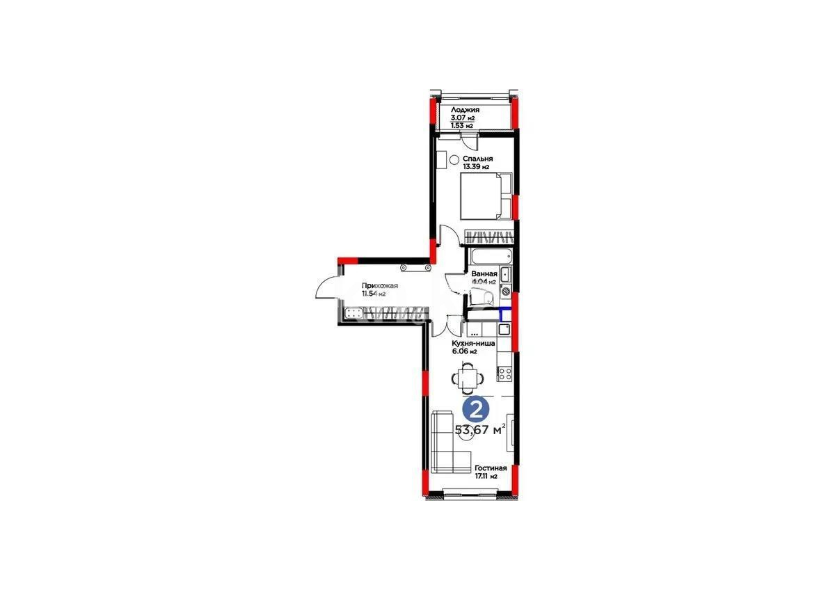 Продажа 2-комнатной квартиры, 54 м² - Продажа квартир от собственников в Астане - страница 35 фото 1 из 1