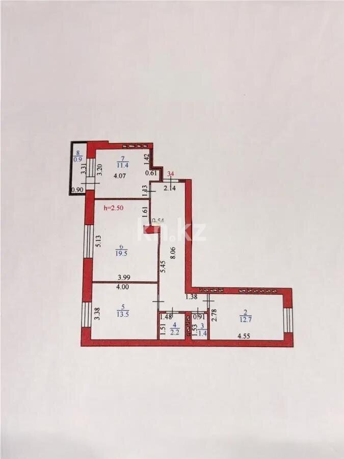 Продажа 3-комнатной квартиры, 77.4 м² в Астане - фото 5