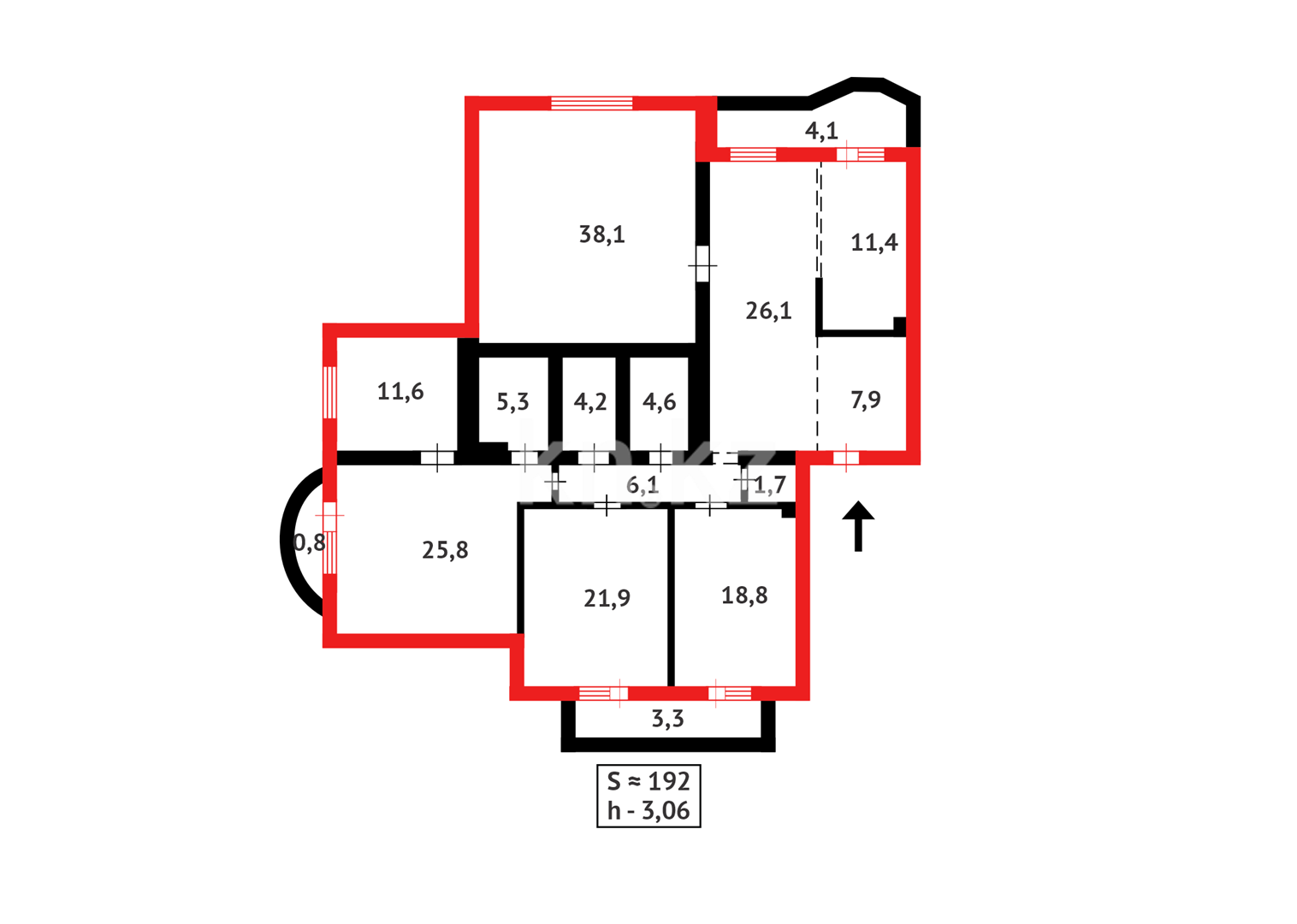Продажа 4-комнатной квартиры, 191.7 м², ул. Мамбетова - Продажа квартир в Астане фото 25 из 25