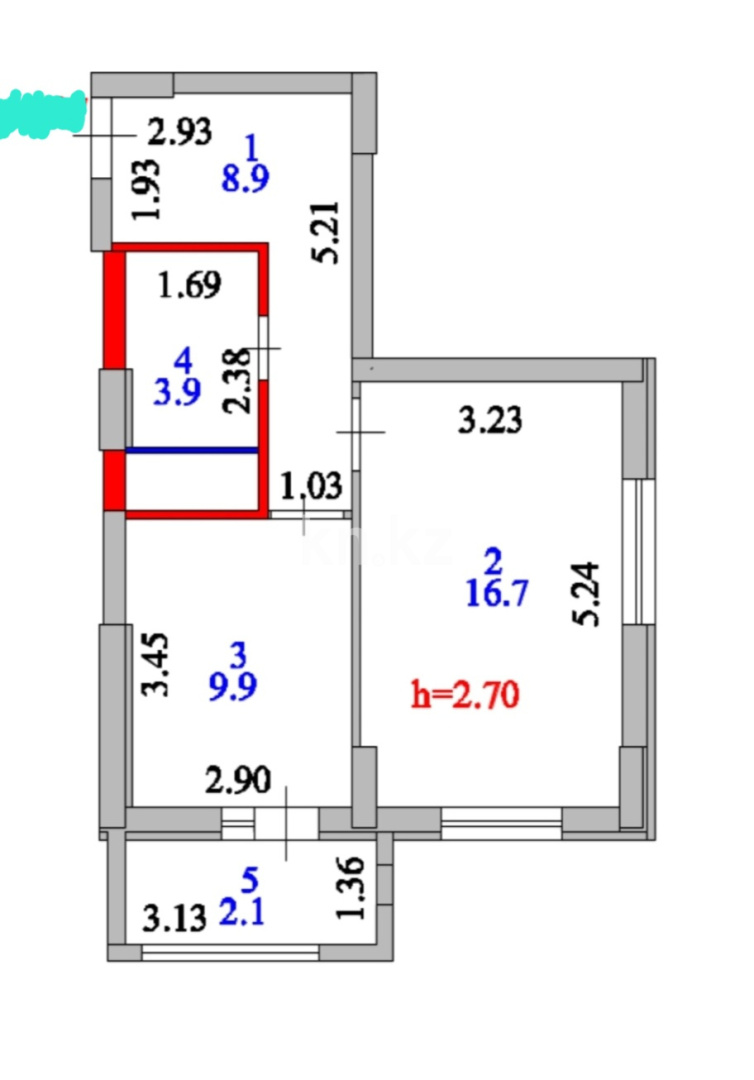 Продажа 1-комнатной квартиры, 42 м² - Продажа квартир в р-не Сарыарка Астаны фото 9 из 9