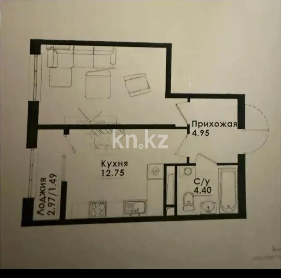 Продажа 1-комнатной квартиры, 9 м² - Продажа квартир в Алматы - страница 3 фото 1 из 1