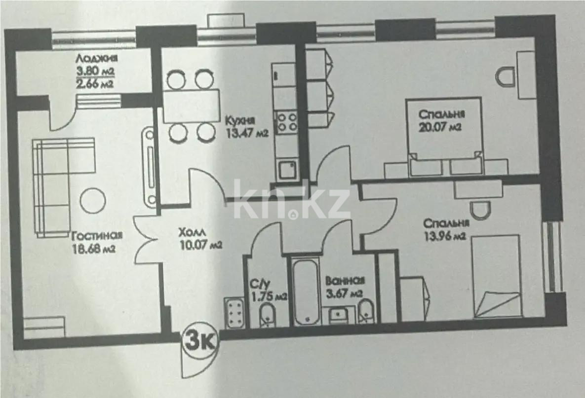 Продажа 3-комнатной квартиры, 85 м² - Продажа недвижимости в Астане - страница 29 фото 1 из 1
