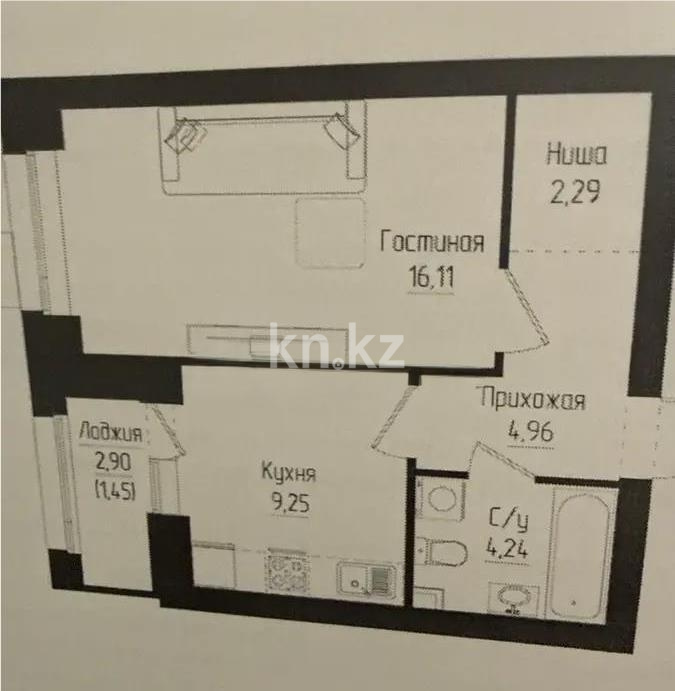 Продажа 1-комнатной квартиры, 38 м² - Продажа однокомнатных квартир от собственников в Астане - страница 3 фото 1 из 1