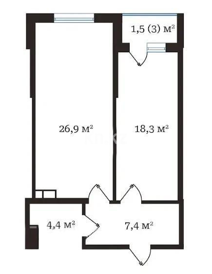 Продажа 2-комнатной квартиры, 58.5 м² в Алматы