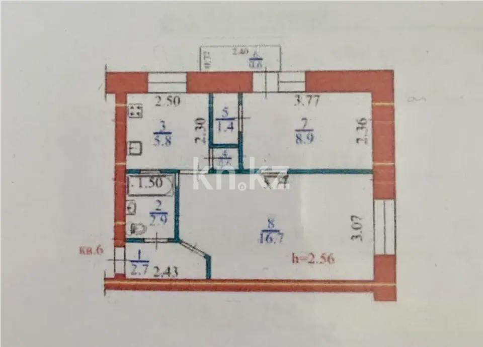 Продажа 2-комнатной квартиры, 40 м², пр. Достык, дом  99в в Алматы - фото 4